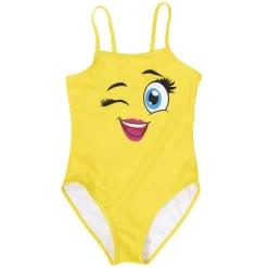 Badedrakt med artig Happy motiv