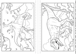 Dinosaurer fargeleggingsbok med klistremerker