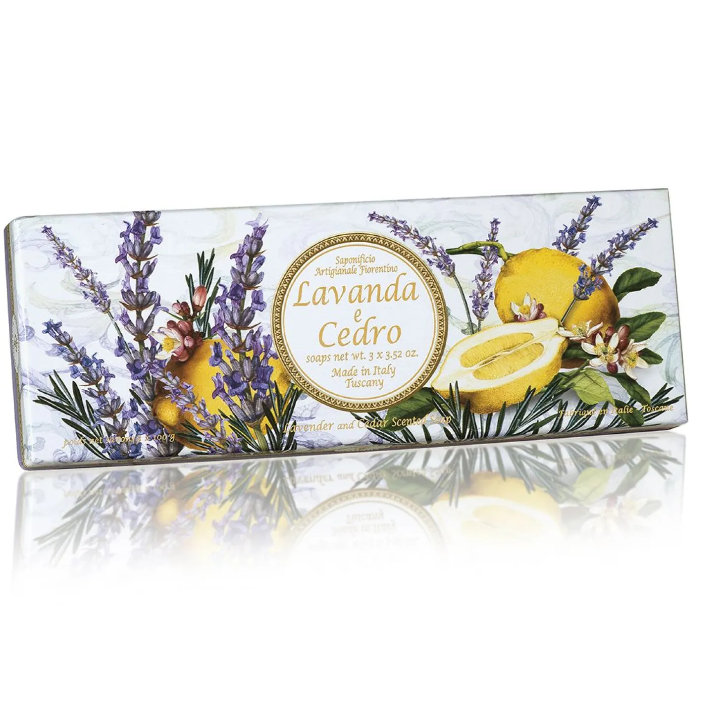 Fiorentino Håndsåpe Lavender & Cedar 3 x 100 g Gaveeske