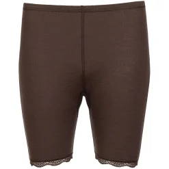 Flora Shorts i merinoull med blondekant