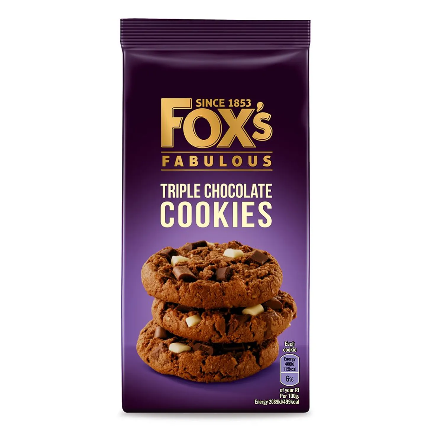 Fox Triple Chocolate cookies 180g