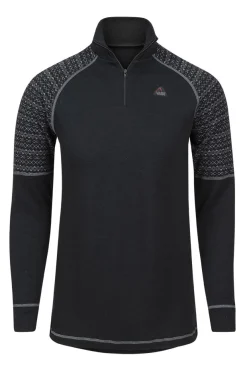 Glomtinden overdel i dobbel ull  og med 1/2 - zip