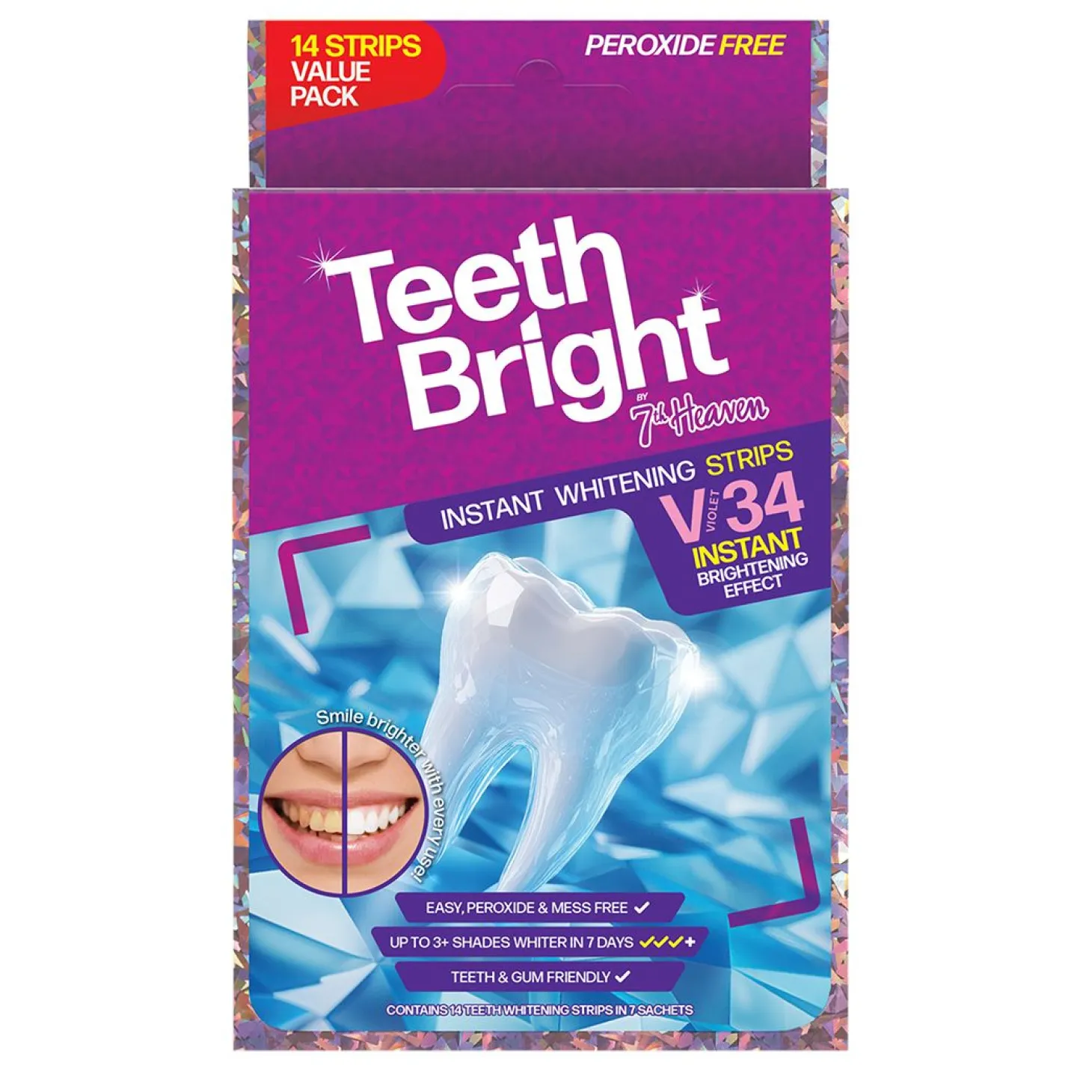 7H Teeth Whitening Strips - 7 sachets