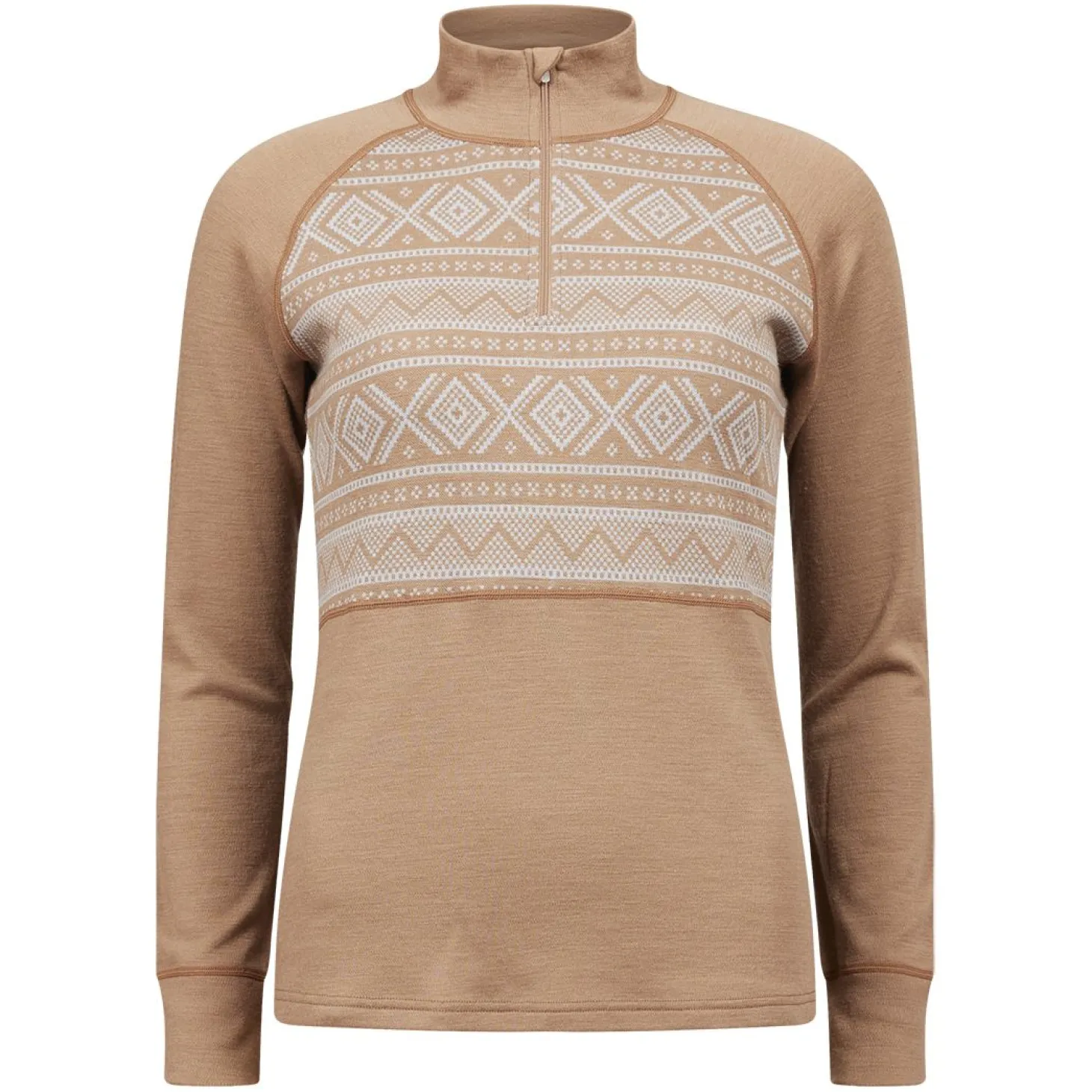 Jacquard polo med glidelås
