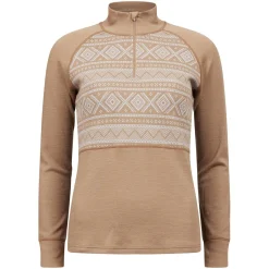 Jacquard polo med glidelås