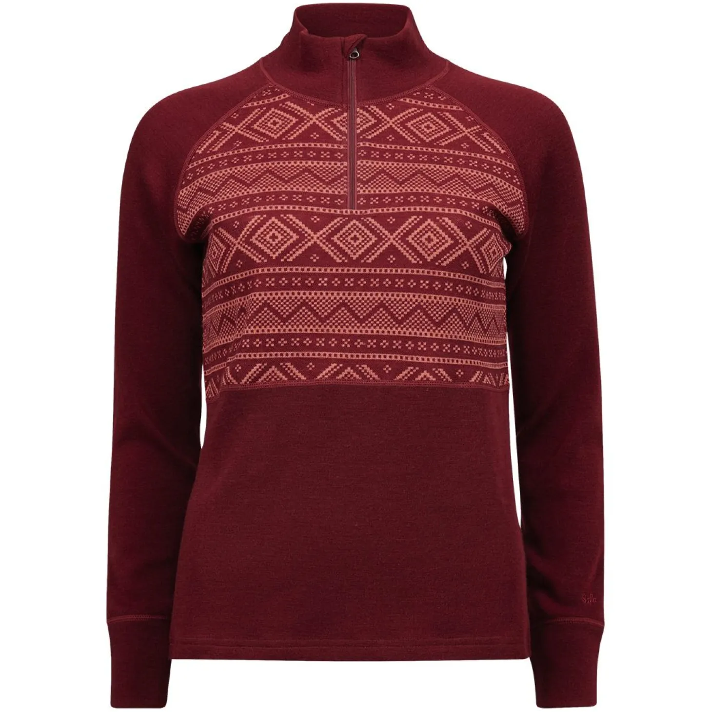 Jacquard polo med glidelås