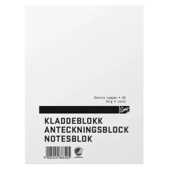 Kladdeblokk A6 ulinjert