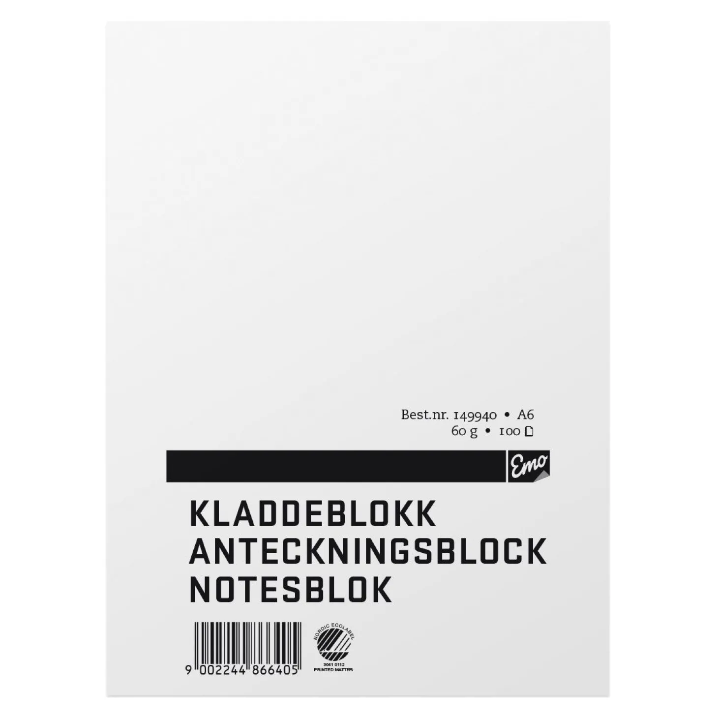 Kladdeblokk A6 ulinjert