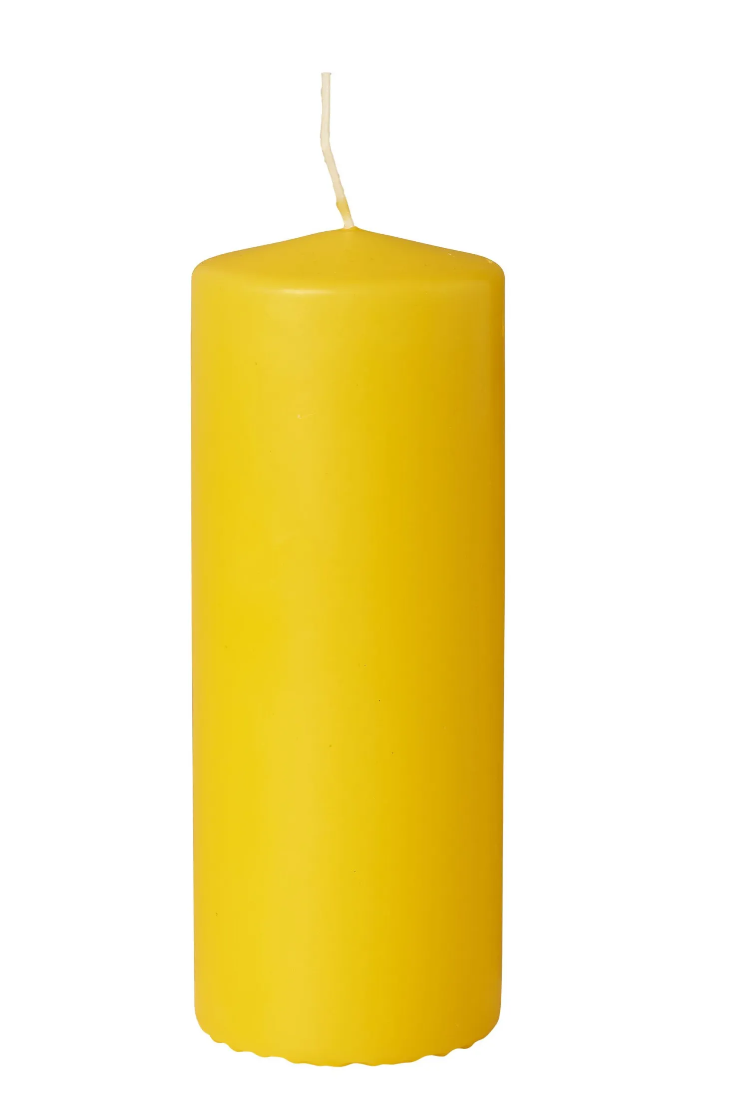 Kubbelys stearin18cm gul