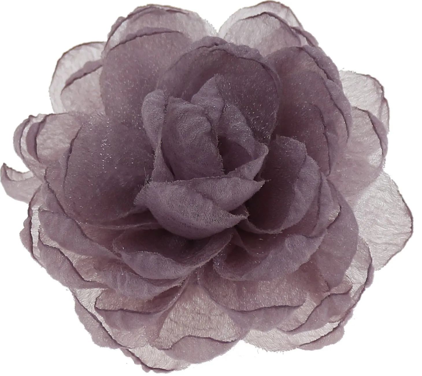MAGNHILDUR Brosje med blomst i organza og knytebånd