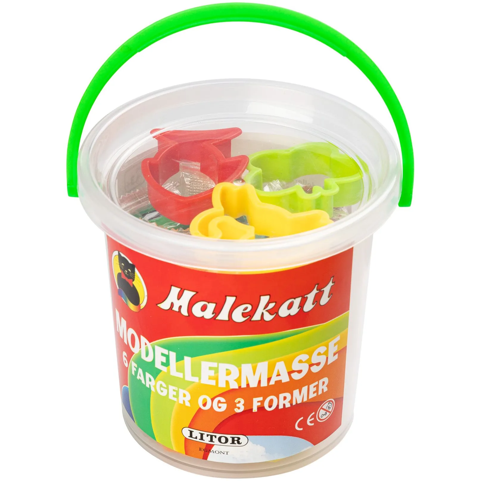 Malekatt modellermasse i bøtte