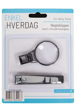 Negleklipper med 2x forstørrrelsesglass