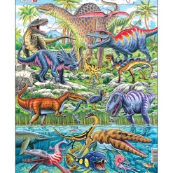 Platepusle Maxi Dinosaurer i farger 70 biter