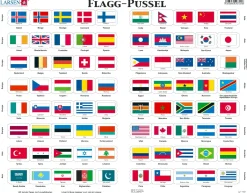 Platepusle Maxi 80 flagg fra hele verden 80 biter