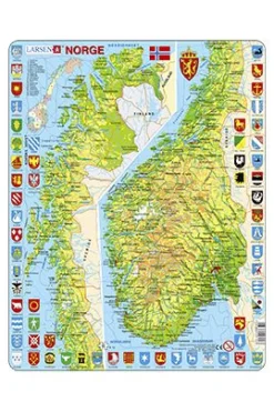 Platepusle maxi Norgeskart (Sør/Nord)