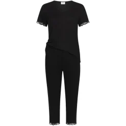 Pyjamas med korte ermer og trekvart bukse Lace