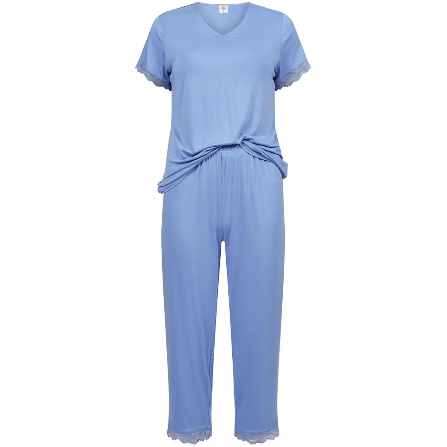 Pyjamas med korte ermer og trekvart bukse Lace
