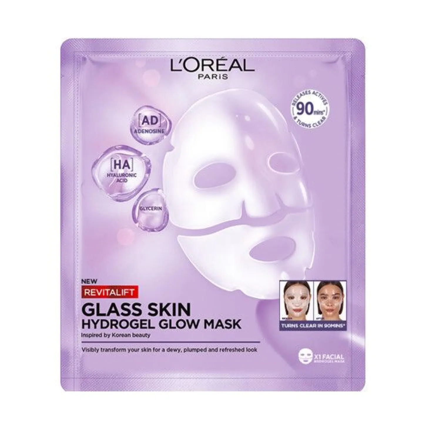 Revitalift Filler Glass Skin Hydrogel Sheet Mask 25 gr