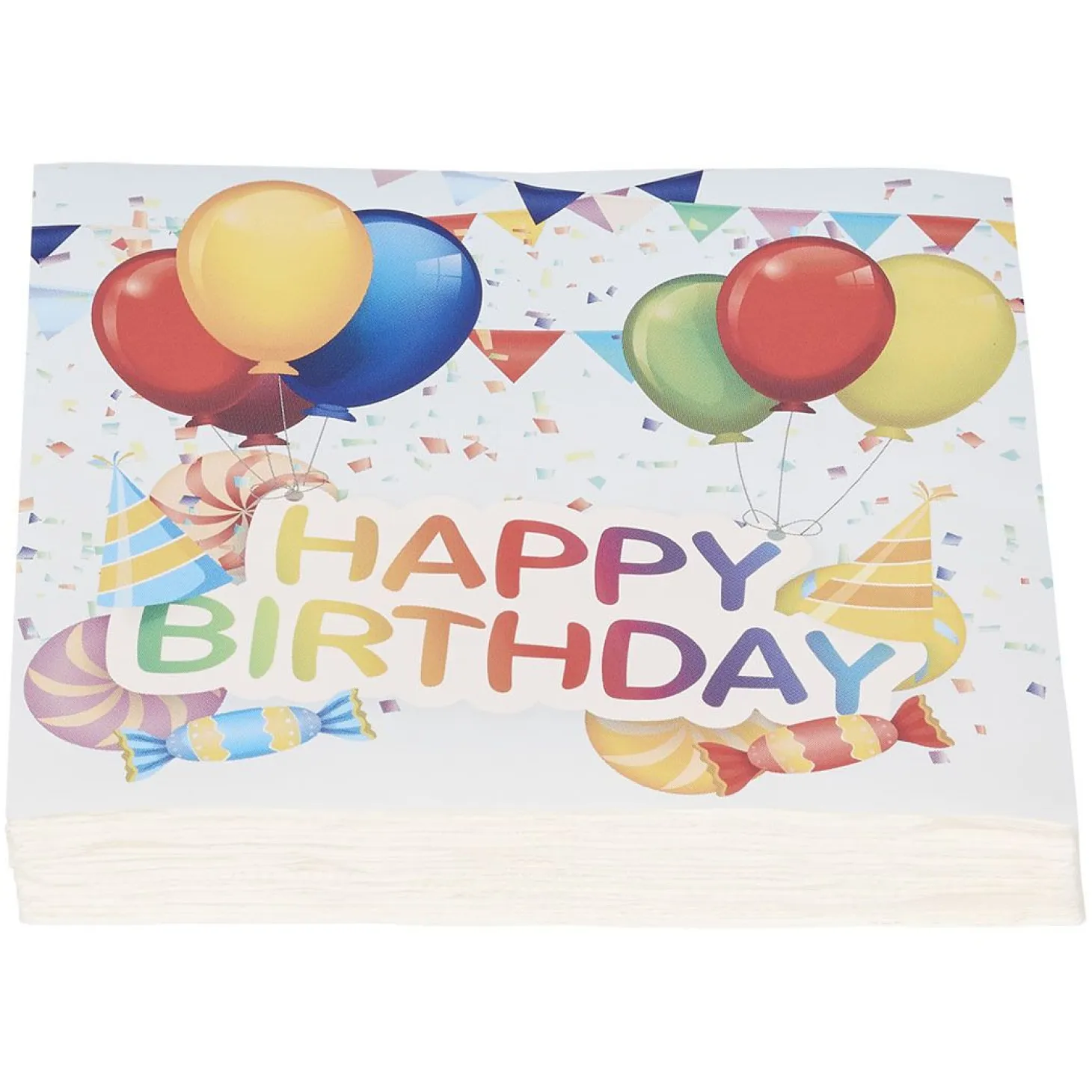 Serviett Happy Birthday colors 20pk