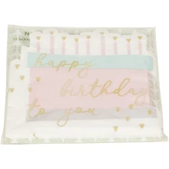 Serviett Happy Birthday 12pk