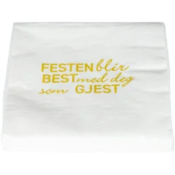 Serviett med tekst 12pk