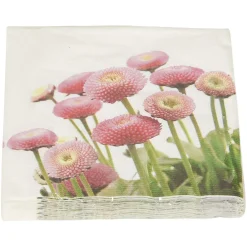 Serviett pink sunflower 20pk