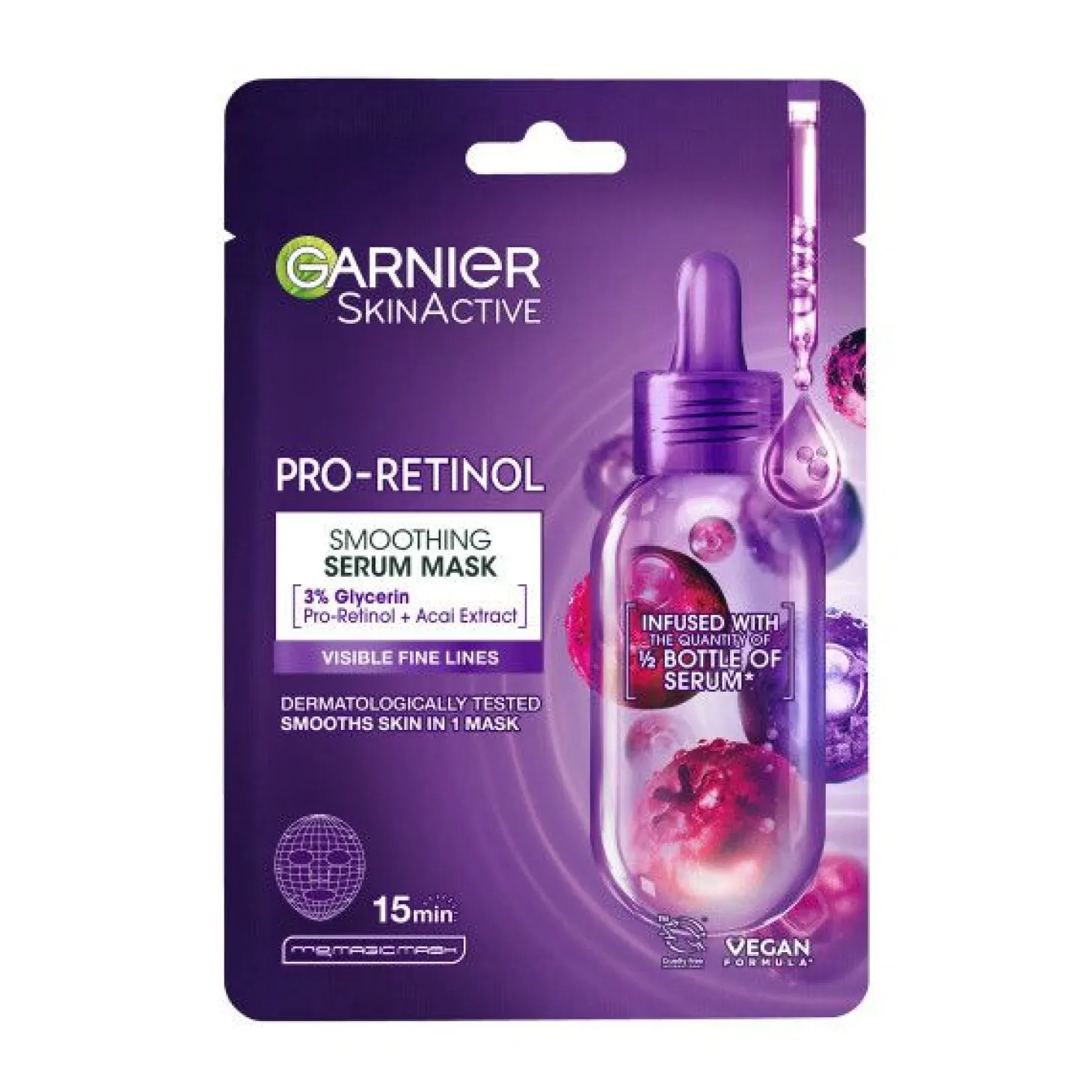 SkinActive Pro-Retinol Smoothing Serum Sheet Mask