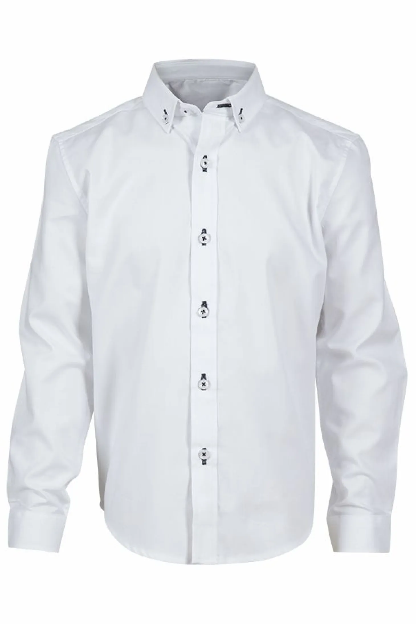 Skjorte easy care med button down krage og kontrast
