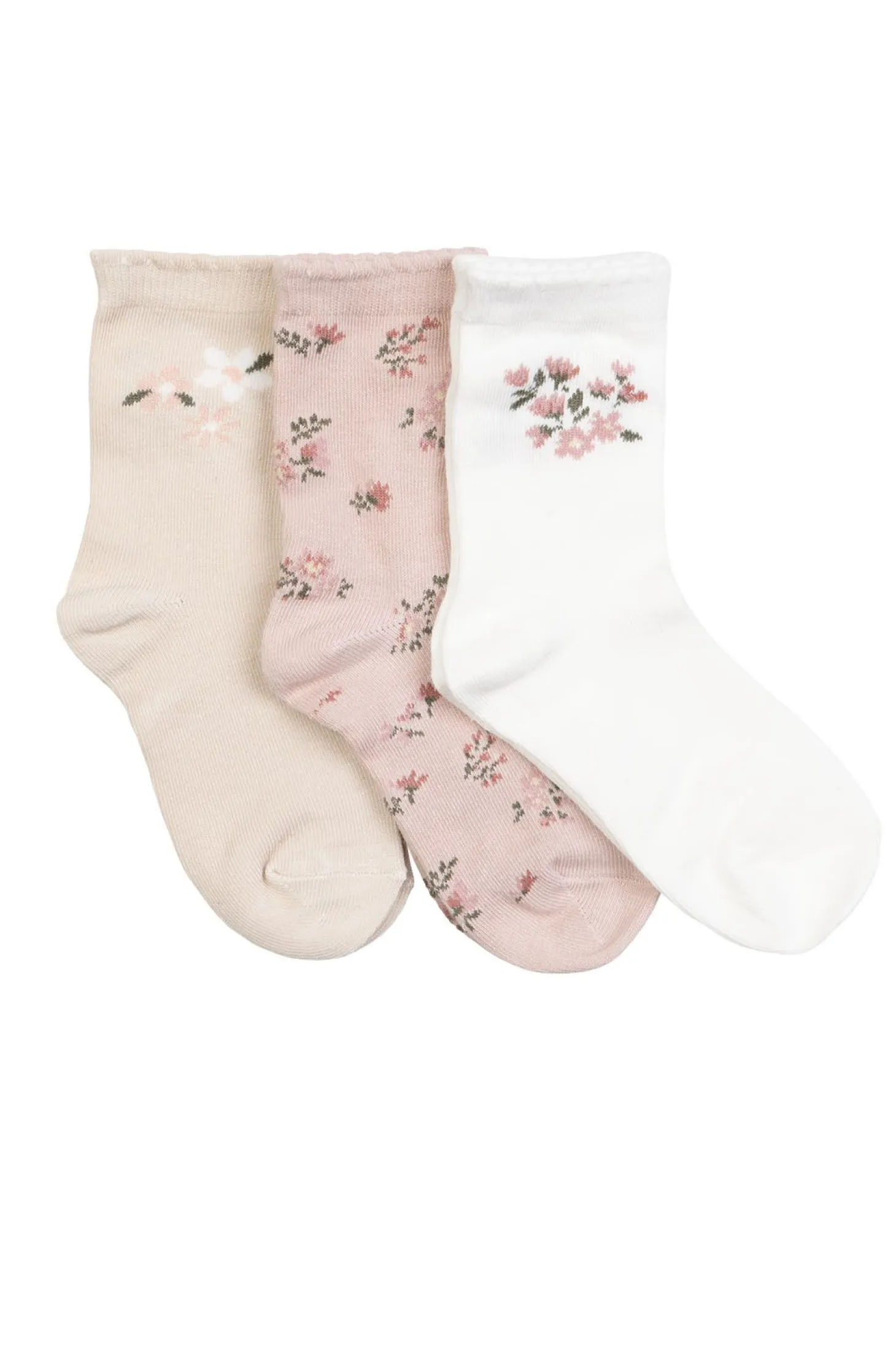 Sokker 3pk blomstermotiv