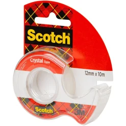 Tape SCOTCH Crystal 12mmx10m med disp