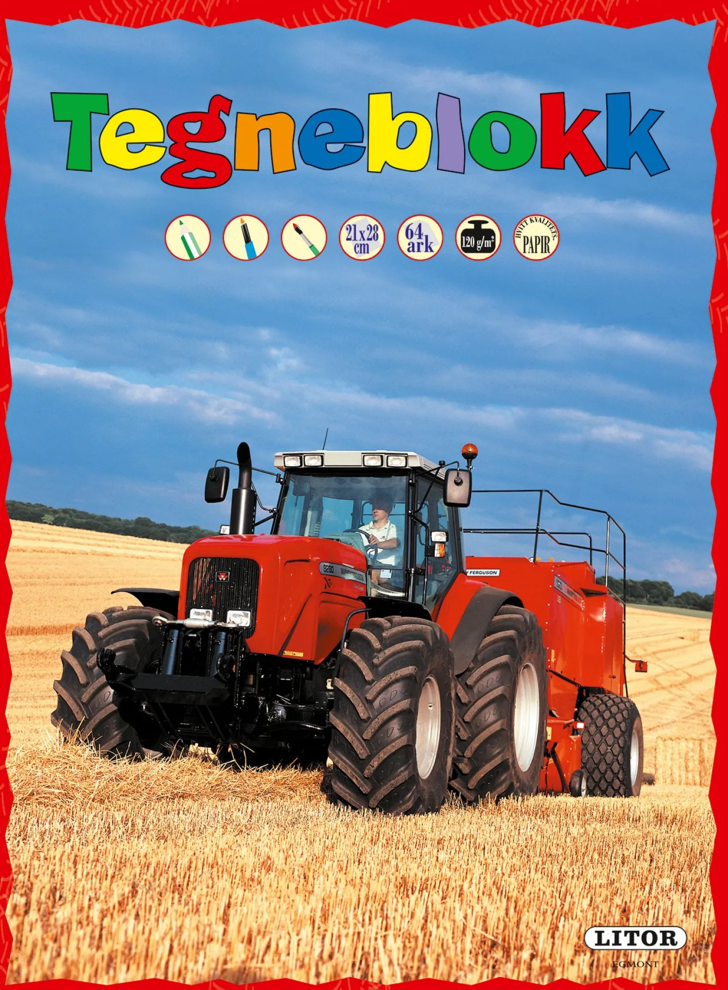 Tegneblokk traktor 64 blader