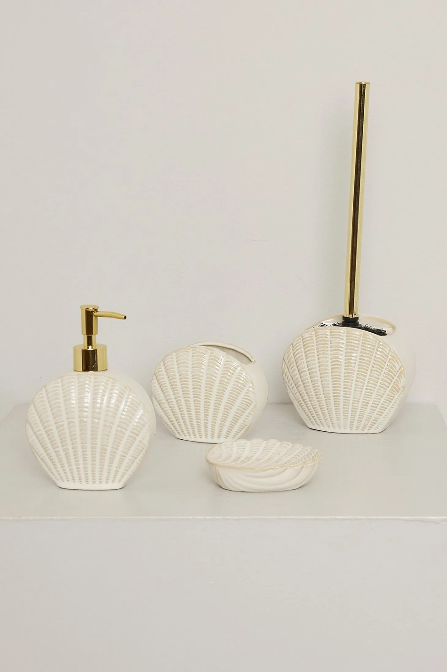 Toalettbørste med holder Shell