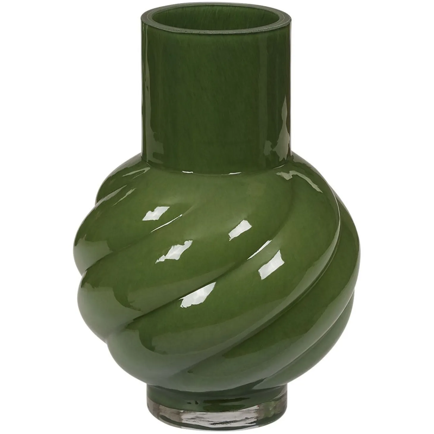 Vase i glass 21cm Spiral