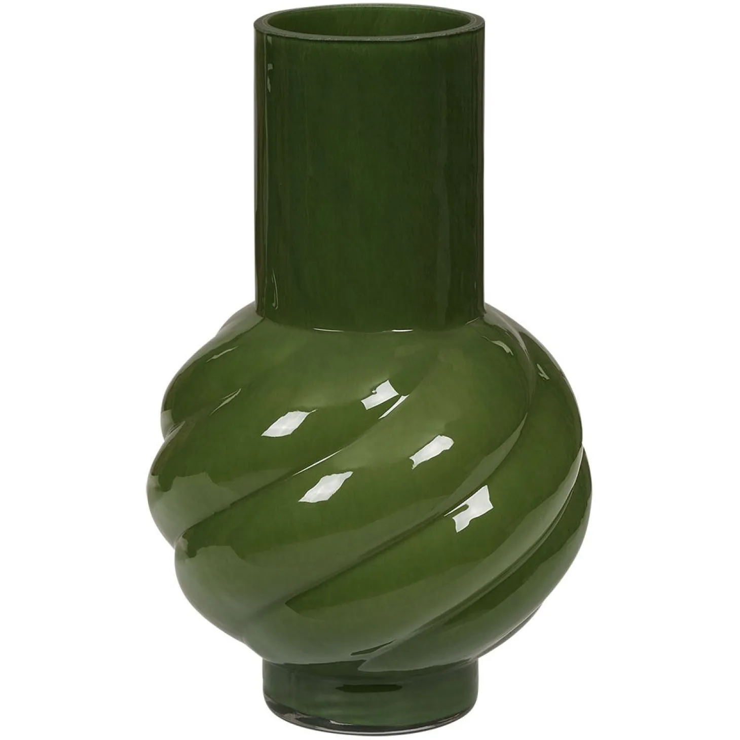 Vase i glass 28cm Spiral