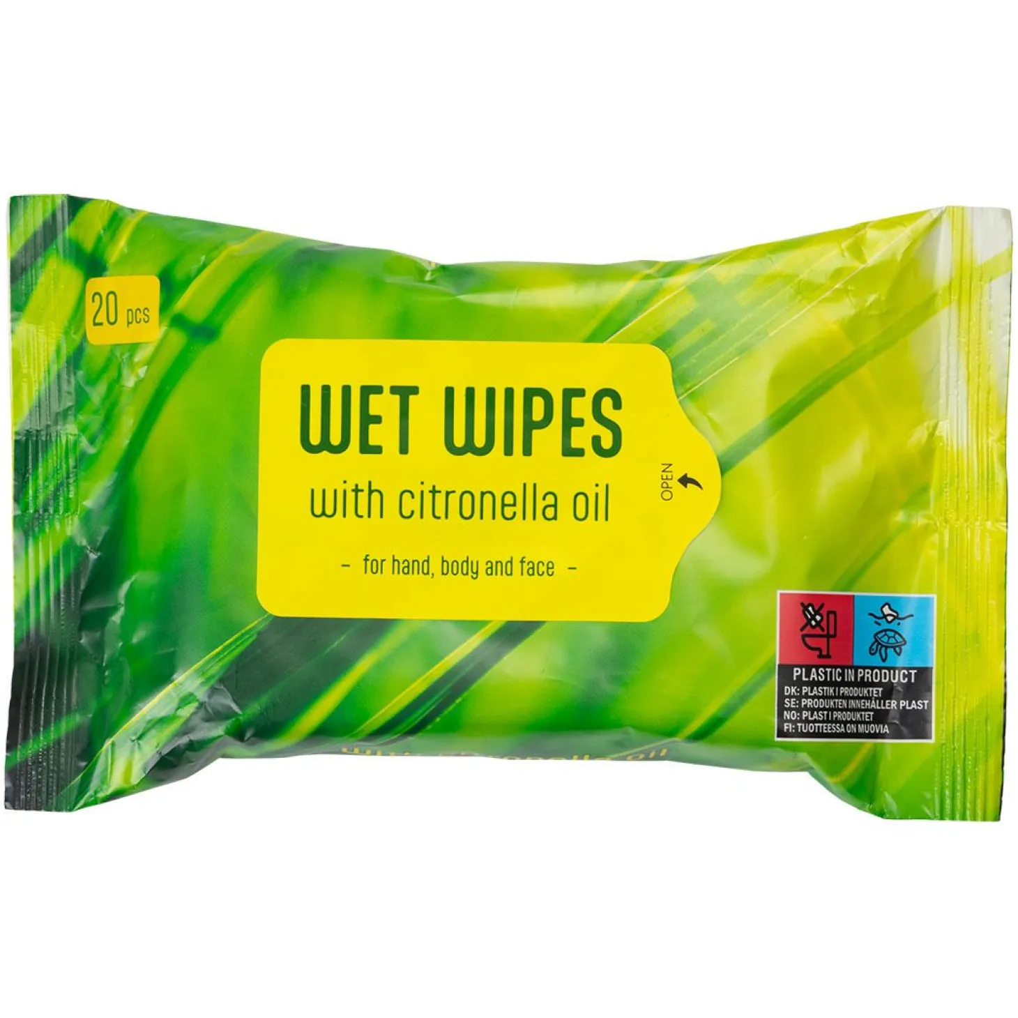 Våtservietter Citronella med olje 20pk